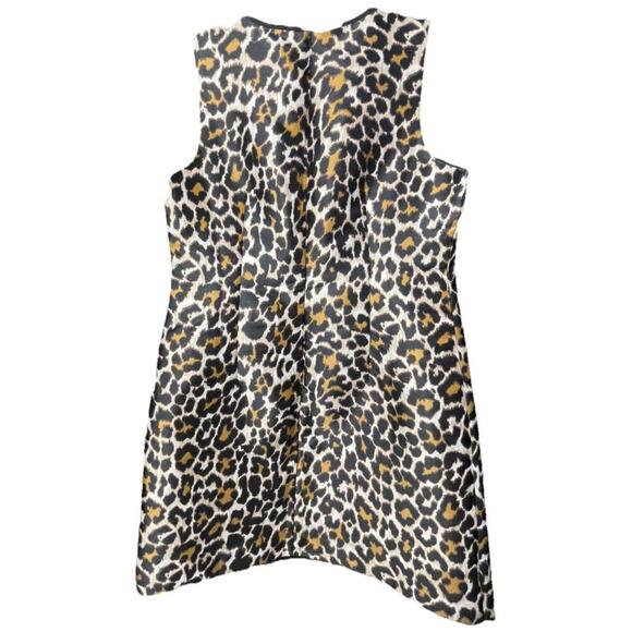 EUC J. Crew A Line Shift Leopard Dress Size 8 Brown Career MSRP $98 - Picture 3 of 4